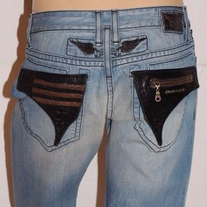 New Men ROBIN'S JEAN sz 36 Straight Jeans -US FLAG